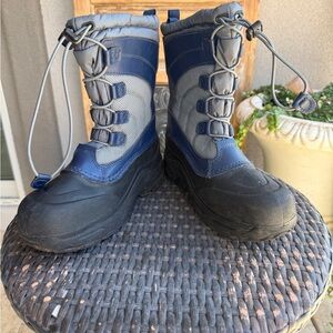 The North Face Kids Blue and Gray Snow Boots